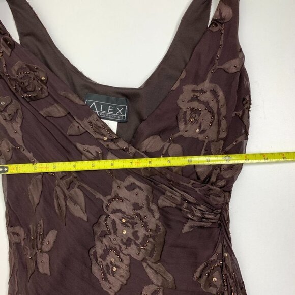 ALEX Evenings Beaded Dress in Brown - Picture 6 of 8